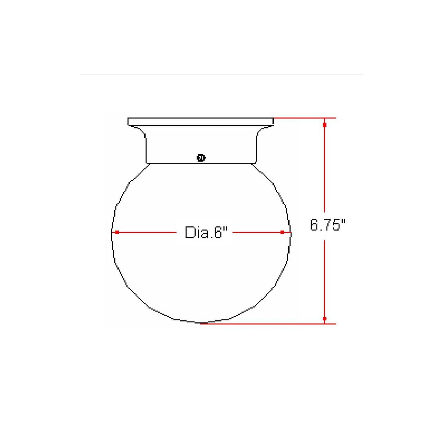 Design House Millbridge Flush Mount Dimmable Ceiling Globe Light, Oil Rubbed Bronze