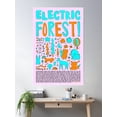 thumbnail image 2 of Electric Forest 2017 Poster Wall Art, Modern Wall Decor, 24x36 UNFRAMED, 2 of 3