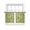 Green, variant on Orange Geometric Sheer Curtains 72 Inch Length 2 Panels Set Window Treatments, Modern Luxury Aesthetic Abstract Motifs Rod Pocket Semi Curtains for Living Room/Bedroom/Kitchen Décor, 104"W x 72"L