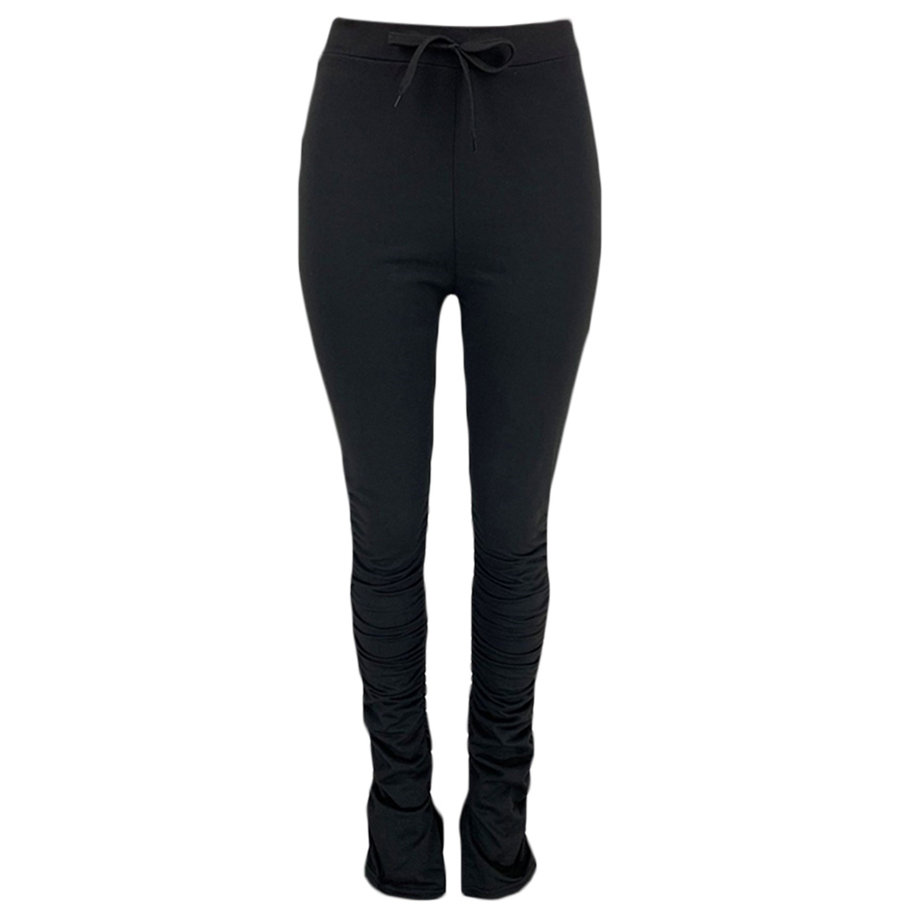 Flare Yoga Pants Ruched Split Hem 
