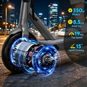 MOCRXO Electric Scooter for Adults, 350W Motor, 19 mph Max Speed, 21 Miles Range, 8.5 in Solid Tires, Foldable E-Scooter