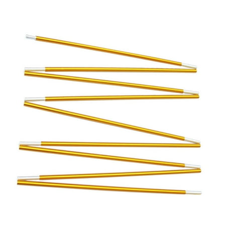 2Pcs Aluminum Alloy Tent Poles Tent Rod Replacement Tent Pole Support Frames Camping Tent Rod Tent Accessories ( Golden )