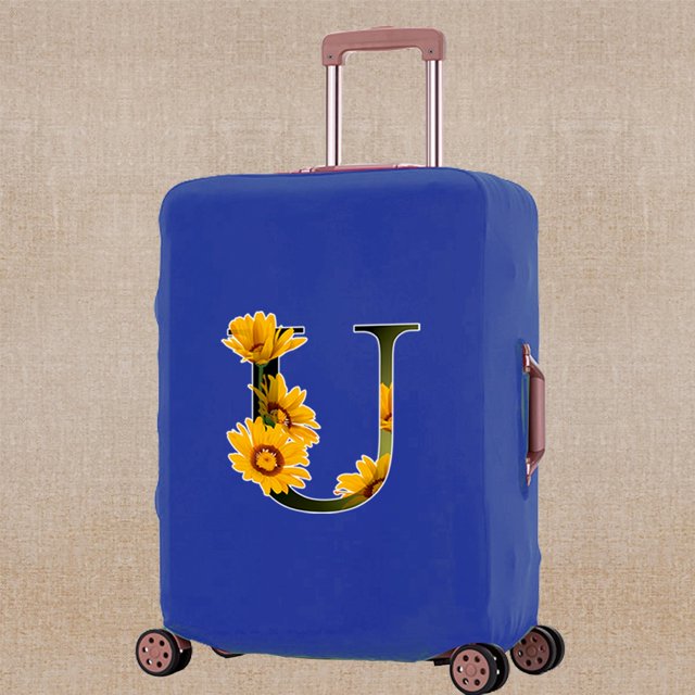 Luggage Cover Elasticity Thicken Travel Accessory Covers Flower Color Print Trolley Protective Case Apply To 18-32 Inch Suitcase 8Flower color U S (18-21inch)