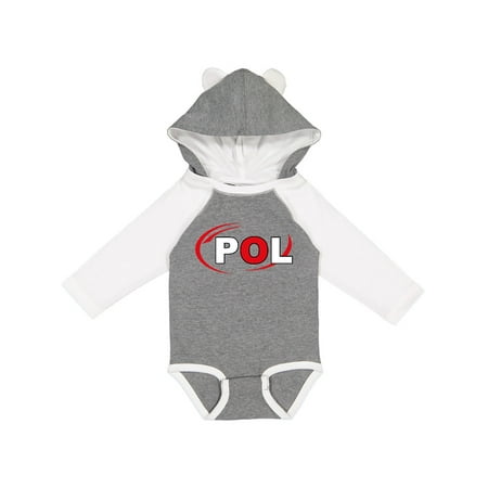 

Inktastic Country Code Poland Gift Baby Boy or Baby Girl Long Sleeve Bodysuit