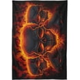 thumbnail image 2 of Fire Skulls Rectangle Tablecloth Waterproof Polyester Table Clothative Stain Resistant & Wrinkle Resistant Washable Table Cover for Dining Table/Party/Camping 60x60 Inch Decor Gift, 2 of 7