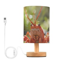 Lobster Table Lamp for Desk Nightstand Lamp with USB Modern Gifts for Bedroom Living Room Kids Room
