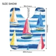 thumbnail image 5 of Yayeee Bath Rug for Bathroom Floor Non Slip Contour Fluffy Soft Absorbent Mat, 20"x24", Green Sailboats, 5 of 7