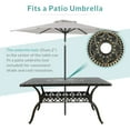 thumbnail image 6 of MEETWARM Outdoor 60" Rectangular Patio Dining Table, All Weather Cast Aluminum Large Patio Furniture Table Fits for 6-8 Person with 2" Umbrella Hole, Dark Bronze, 6 of 7