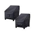 thumbnail image 3 of Patio Furniture Covers Waterproof Black 2 Weather Resistant 600D Oxford Cloth for Outdoor Adirondack Chairs Lawn Deck Backyard Garden Seating, 3 of 8