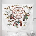 thumbnail image 1 of Feather Tapestry, Dream Catcher with Butterflies and All Seeing Eye Watercolor Style, Fabric Wall Hanging Decor for Bedroom Living Room Dorm, 5 Sizes, Multicolor, by Ambesonne, 1 of 1