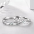 thumbnail image 3 of 3.3/4.4mm Wedding Cz Band Men's Women's 925 Silver Simple Couple Rings Size 4-11, 3 of 4