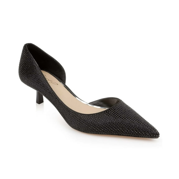 Jewel Badgley Mischka Teegan Pointed Toe Kitten Heel Pumps