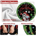 thumbnail image 2 of Merry Christmas Night. mare BE Fore. Xmas Tree Skirt 48 Inches Lace-up Jack and Sally Artificial Black Green Tree Skirt, Funny Holiday Party Indoor Decoration Home Decor, 2 of 7