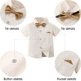 thumbnail image 6 of ZOEREA Baby Boy Clothes Suits, Toddler Boy Short Sleeves Shirt+ Suspender Pants Outfit Sets Gentleman Wedding Suit 1-5 Years, 6 of 6