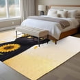 thumbnail image 5 of Cute Black Cat Washable Living Room Rugs 6'x9', Yellow Sunflower Bee Country Style Fields Low Pile Throw Large Area Rug Non-Slip Sturdy Edge Binding Carpet for Dining Room Kitchen Office, 5 of 9