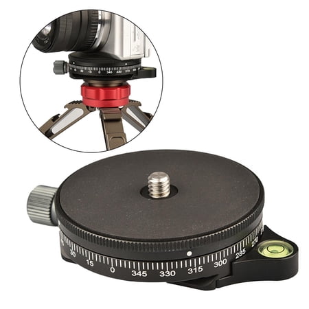 Camera Panoramic Panning Base with Acre Schweiz Style Plate with Bubble /8 inch Screw Ball Tripod Head for Tripod DSLR Cameras.