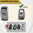 thumbnail image 5 of for BMW Key Fob Cover with Metal Braided Rope Keychain, Upgraded Soft TPU Surface Grain Key Case for Classic BMW Key Fob Shell, 5 of 6