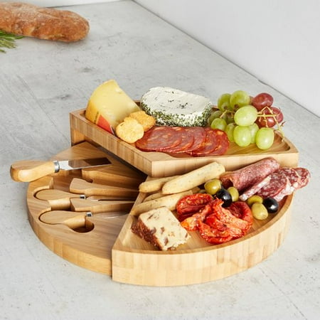 - VonShef Tiered Fold Out Cheese Board and Platter (Set of 4)