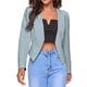 thumbnail image 2 of Blazers De Oficina Para Mujer, Chaquetas De Blazer Para Mujer, Color Puro, Parte Delantera Abierta, Ajuste De Piel, Poliéster, Elegante, Elegante, Manga Larga Para Cita Para El Anggrek Otros, 2 of 5