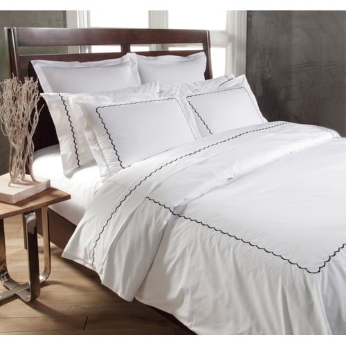 Westport Home Scallop 3 Piece Duvet Cover Set Walmart Com