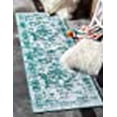 thumbnail image 3 of Unique Loom Sofia Collection Area Traditional Vintage Rug, French Inspired Perfect for All Home Décor, 3' 3 x 16' 5 Runner, Turquoise/Light Blue, 3 of 9