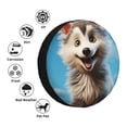thumbnail image 4 of Naloa Blue Sky Cute Wolf PVC Leather Spare Tire Wheel Cover for Car Truck SUV Camper Trailer Universal Fit many size16 inch, 4 of 6