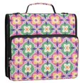 thumbnail image 5 of FORMRS Zipper Binder with Shoulder Strap 2-inch Ring 500 Sheet Capacity File Bag, Pink Mosaic Pattern, 5 of 5