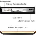 thumbnail image 4 of luces LED de pared para interiores, 31 cm, 10 W, luz de pared moderna de aluminio, lámpara de pared arriba abajo para dormitorio, sala de estar, pasillos, blanco cálido 3000 K, negro [Clase de eficiencia energética F] oso de fresa Electrónica, 4 of 5