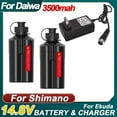 thumbnail image 1 of 14.8V 2pack 3500mAh electric reel battery display outdoor raft fishing electric reel battery fishing sea fishing power, 1 of 10