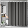 thumbnail image 1 of Cortina de ducha Lksixu de 120 x 180 cm, color sólido, con ganchos, impermeable, de secado rápido, ligera, de plástico, estilo minimalista, ideal para baños y spa., 1 of 8