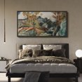 thumbnail image 7 of Large Framed Canvas Wall Art Abstract Vintage Landscape Print for Living Room Decoration - 60"x30" Black Frame, 7 of 7
