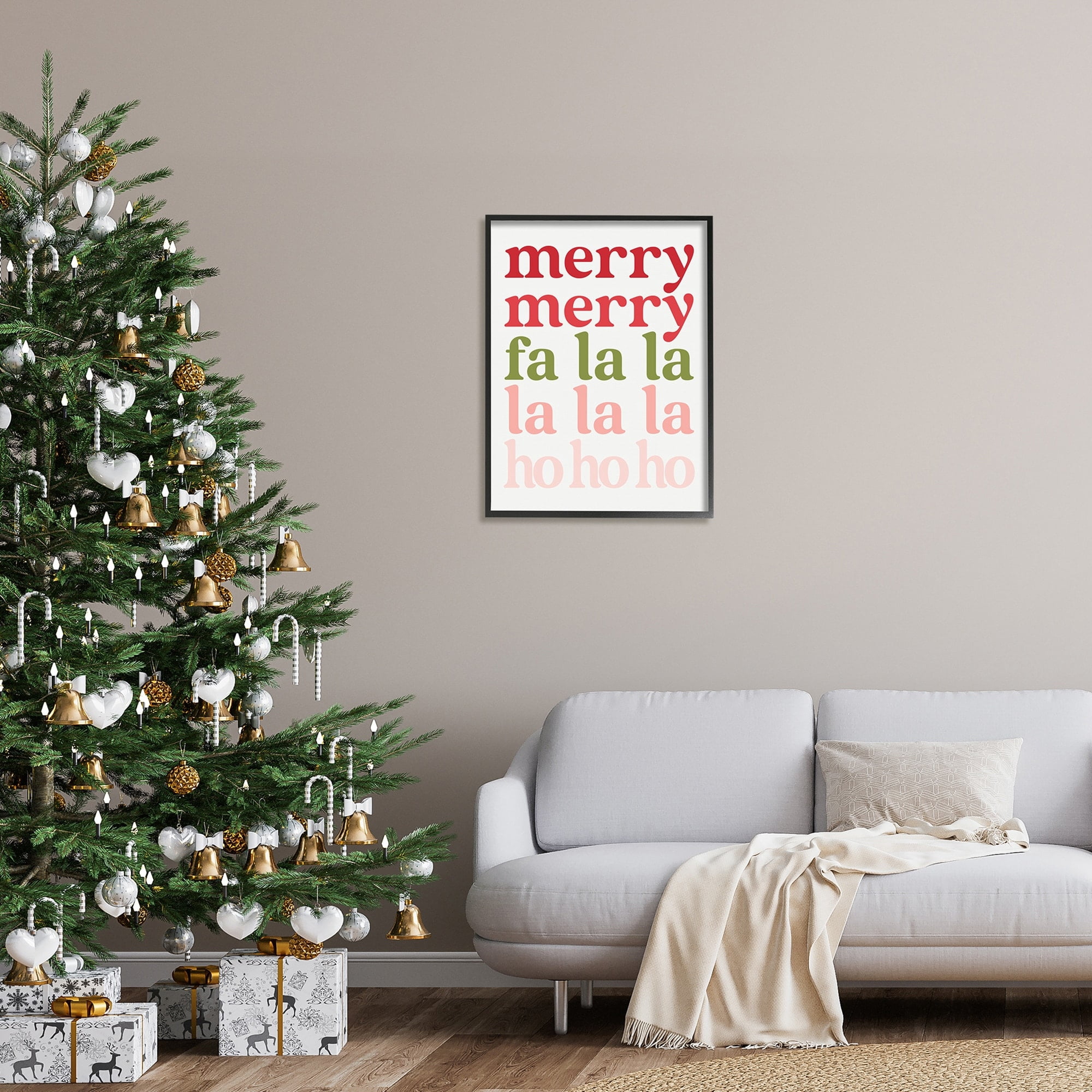 Festive Holiday Words Typography Minimal Design Inspirational Graphic Art Framed Art Print Wall Art