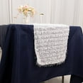 thumbnail image 3 of Balsa Circle 12x108 in White Shaggy Fringe Polyester Table Runner Wedding Party Events Home Decorations Supplies, 3 of 8
