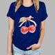 thumbnail image 5 of Blusas de Manga Corta para las Mujeres Divertida Impresión Cuello Redondo Camiseta Vintage, Blusas de Primavera para las Mujeres, 5 of 9
