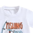 thumbnail image 6 of Taybagh Toddler Baby Boy Summer Baby Boy Outfits Fishing Theme Top Clothes Pattern Print Shorts Set 18 Months Boy Clothes, 6 of 6