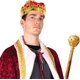 thumbnail image 1 of Corona de rey real JAMW roja y dorada con joyas, 1 of 4