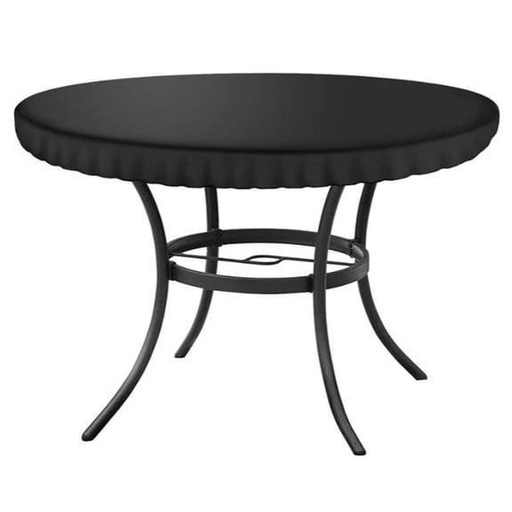 XIBUFE Outdoor Furniture Cover Waterproof, 124x10cm Round Fire Pit Protector, Sun Resistant Patio Table Cover for Garden and Fireplace