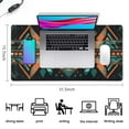 thumbnail image 4 of Rectangle Boho Style Mandala Mouse Mat, Gothic Cool Mousepad with Design, Large Non-Slip Rubber Gaming Mouse Pad with Stitched Edges, Office Mouse Pad for Women Men Kids, 31.5x15.7in, 4 of 7