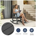 thumbnail image 4 of SERWALL Oversized Outdoor Rocking Chair, All Weather Patio Rocking Chair for Adult, Gray, 4 of 8