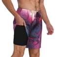 thumbnail image 2 of Balery Astronaut Riding Fiery Horse Bañador para hombre, shorts de playa de secado rápido con entrepierna y forro de compresión-Large, 2 of 6