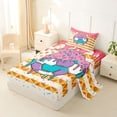 thumbnail image 2 of Erosebridal Soccer Ice Crem Drip Twin Sheet Sets, Waffle American Flag Bedding, 1 Flat Sheet, 1 Fitted Sheet and 1 Pillowcase, 2 of 5