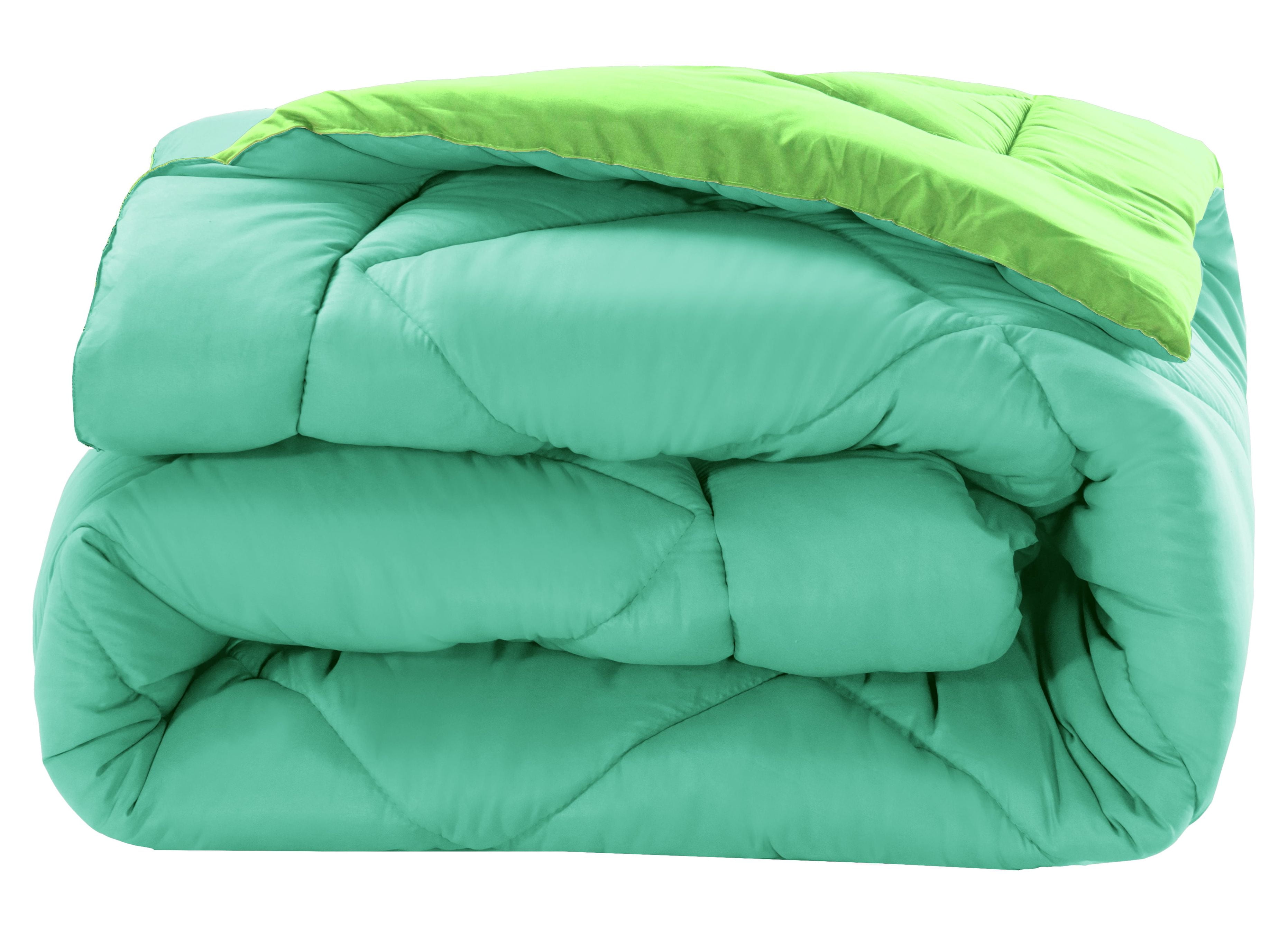 Goose Down Alternative Reversible 3pc Comforter Set- Available In A Few Sizes And Colors , King/Cal King, Aqua/Lime