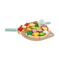 thumbnail image 2 of Juego de simulación de pizza, juego de comida para jugar, accesorios de cocina, juguetes de pizza de madera, juguete de comida para cortar, para, 2 of 9