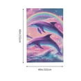 thumbnail image 3 of ZFLMY Dolphins Rainbow Vaporwave Tapestry Wall Hanging for Bedroom 40*60in, 3 of 6