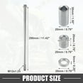 thumbnail image 4 of 1 Set Front Rear Axle with Bushing and Screw Bolt M12 290mm Dirt Bike Scooter ATV Wheel Axle Silver Tone, 4 of 6