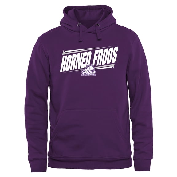 Men's Purple TCU Horned Frogs Double Bar Pullover Hoodie