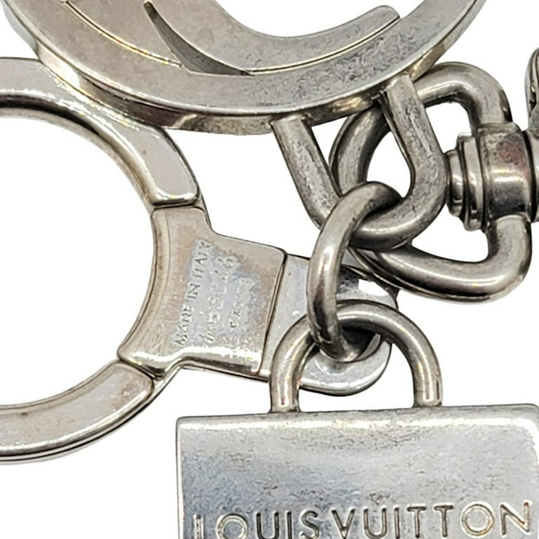 Authenticated Used LOUIS VUITTON Louis Vuitton Taiga Portocre LV Club  Keychain Keyring Key Charm Ardoise Initial M65046 CX0173 