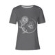 thumbnail image 4 of Tops de Ajuste Suelto para las Mujeres Sudadera Casual Impresa Manga Corta Cuello Redondo Superior, Poliéster, 4 of 4