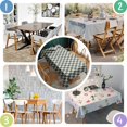 thumbnail image 5 of Navy and Beige Checkerboard Pattern Rectangle Tablecloth 60"x102",Waterproof Polyester Rectangle Table Cloth, Wipeable Spillproof Polyester Tablecloth for Dining, Camping, Indoor and Outdoor, 5 of 6