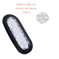 thumbnail image 2 of NPAUTO 4Pcs 6" Oval LED Trailer Lights 24 White LED Reverse Backup Lights Waterproof Trailer Stop Turn Tail Light for RV Trucks, 2 of 4